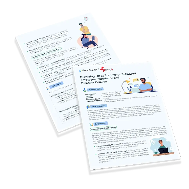 Digitizing HR at Brandix for Enhanced Employee Experience and Business Growth case study cover