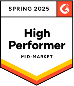 G2 Spring 2025 High Performer Mid-Market badge