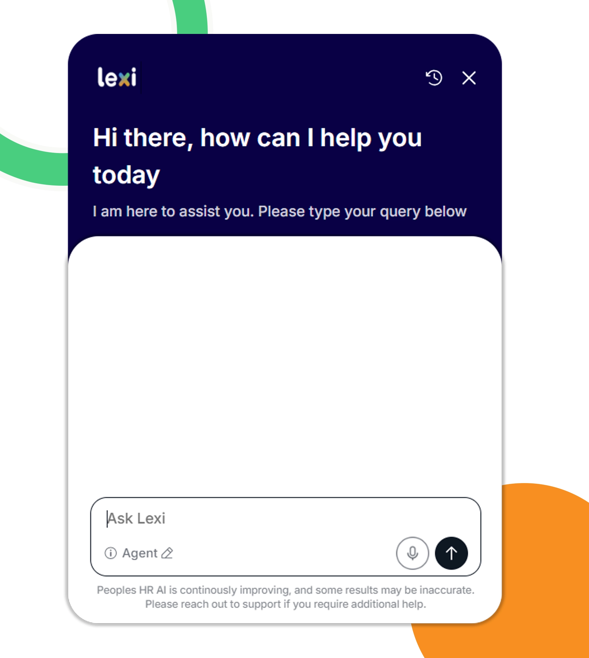 Lexi AI assistant chat interface preview