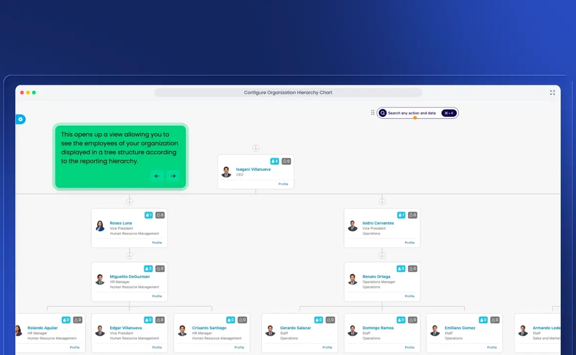 Configure Org Chart Hierarchy & Display Settings